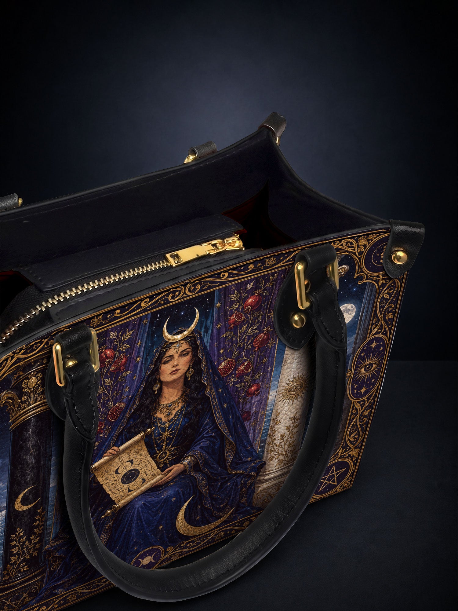 The High Priestess — Arcana Edition Small Leather Handbag