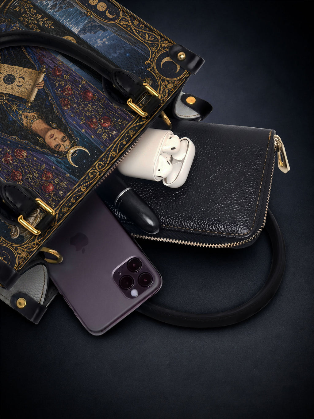 The High Priestess — Arcana Edition Small Leather Handbag